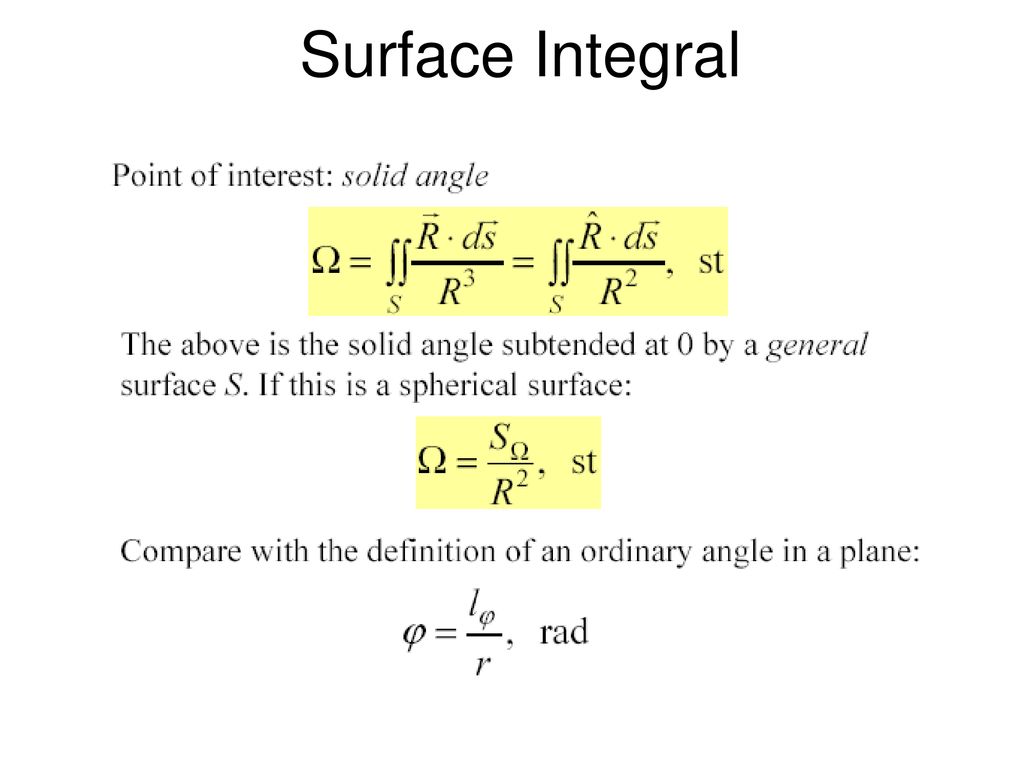 Surface integral sale calculator